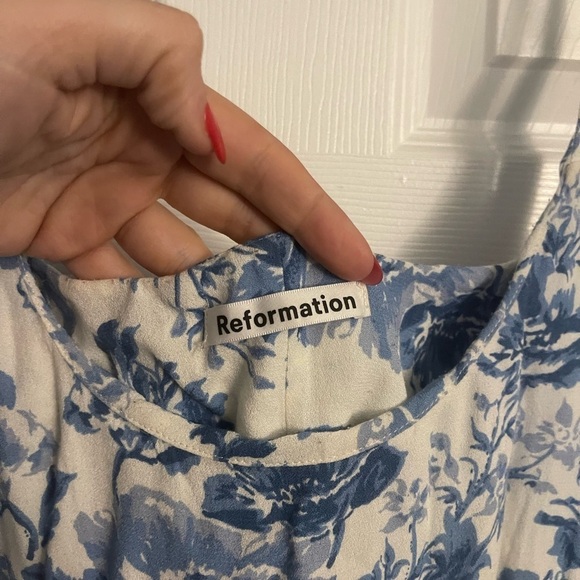 Reformation White and Blue Floral Dress - Picture 2 of 5